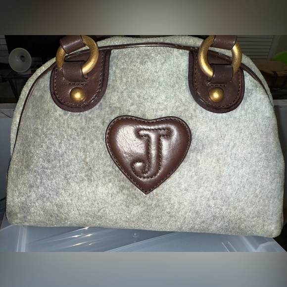 Juicy Couture Bowler Style Grey and Brown Shoulder Bag - Picture 3 of 7
